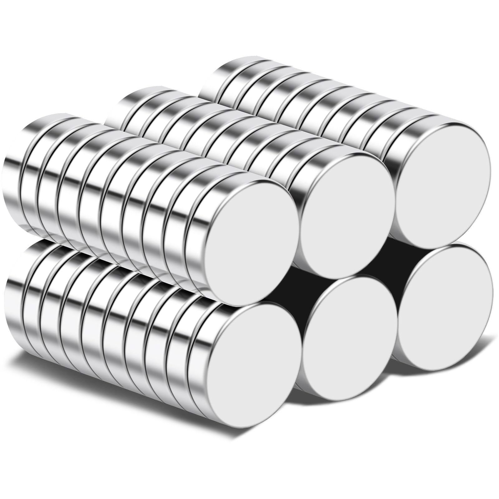 TRYMAG 60Pcs Strong Rare Earth Magnets, 12x3mm Small Refrigerator Magnet