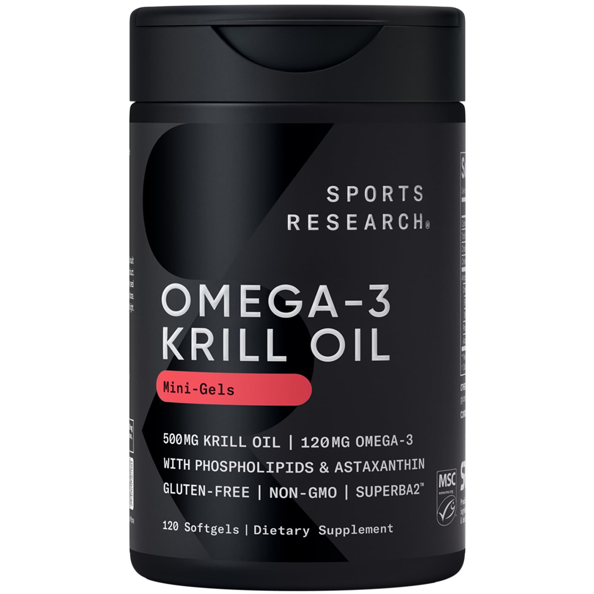 Sports Research® Antarctic Omega-3 Krill Oil, 120 Count Mini-Softgels