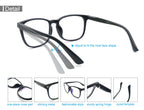 HAPJOYS Reading Glasses Women Blue Light Blocking Lightweight Computer Readers +0.75 Square Cheaters Reading Glasses 4 Pack Anti Glare Reduce Eyestrain Protect Eyes