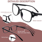 STASTEND Progressive Multifocal Anti Blue Light Reading Glasses for Women and Men Fashion Eyeglasses Frame (3 Mix C1, 2.00, multiplier_x)