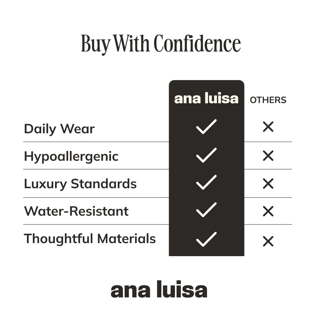 Ana Luisa Asher Huggie Hoop Earrings for Women - Silver & Gold Mixed Metal