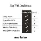 Ana Luisa Asher Huggie Hoop Earrings for Women - Silver & Gold Mixed Metal