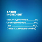 (6 Gallons) - Liquid Chlorine Bleach, for Laundry, Household and Commercial Cleaning, 1 Gallon Jugs