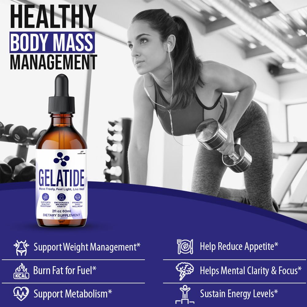 Gelatide Drops, Maximum Potency Supplement, Gela Tide Liquid Extract Advanced Premium Formula, All Natural for Men and Women 60 ML (1)
