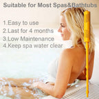 OBMAO Spa in-Filter Mineral Sticks Parts for Hot Tub Filter Cartridge with 4 Months Lifetime Universal for Pool&Hot Tub to Keep Water Clear(Yellow,4PCS)
