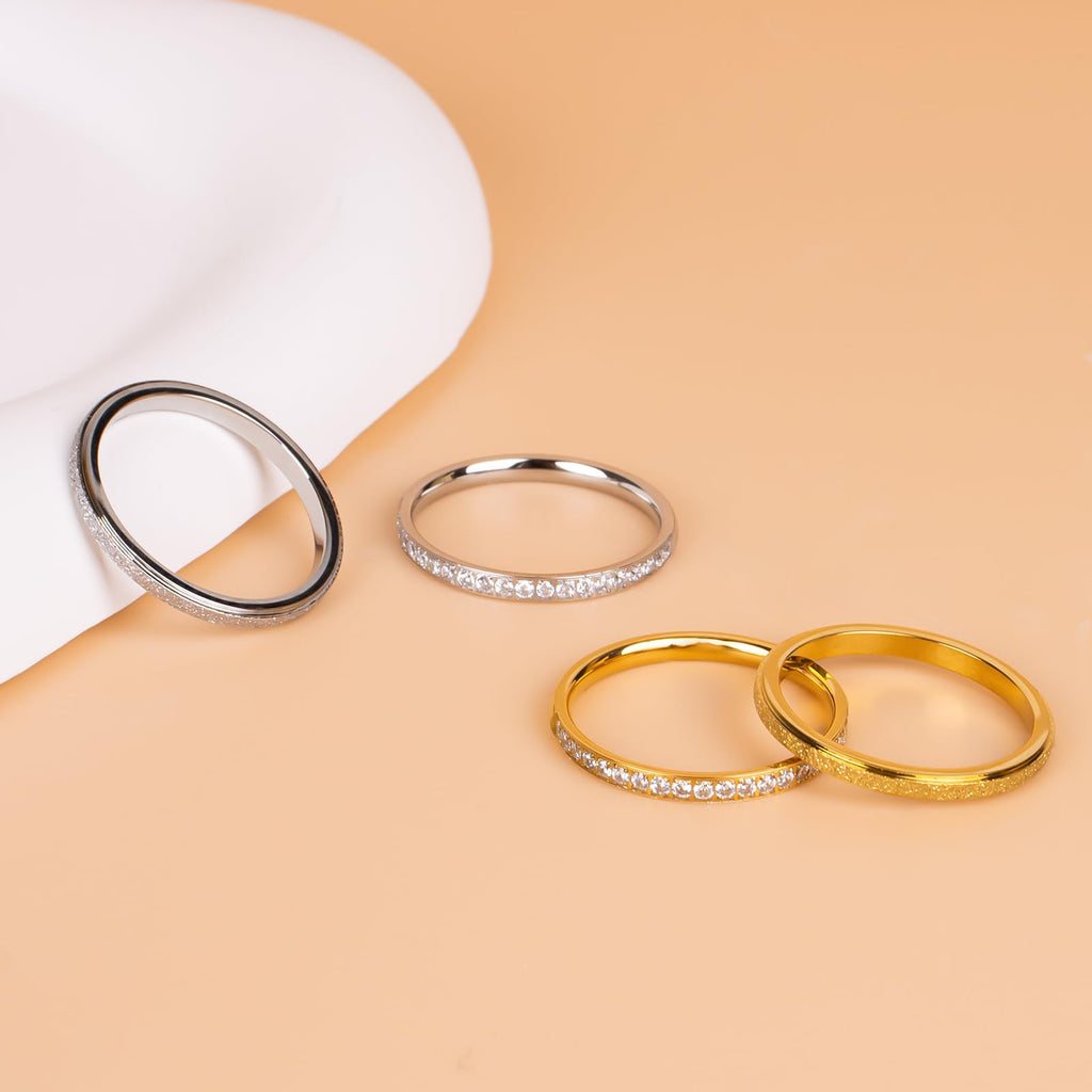 2-Pack Stackable Bands for Oura Ring 5/Ring 4/Ring 4 Ceramic/Gen 3 Stack