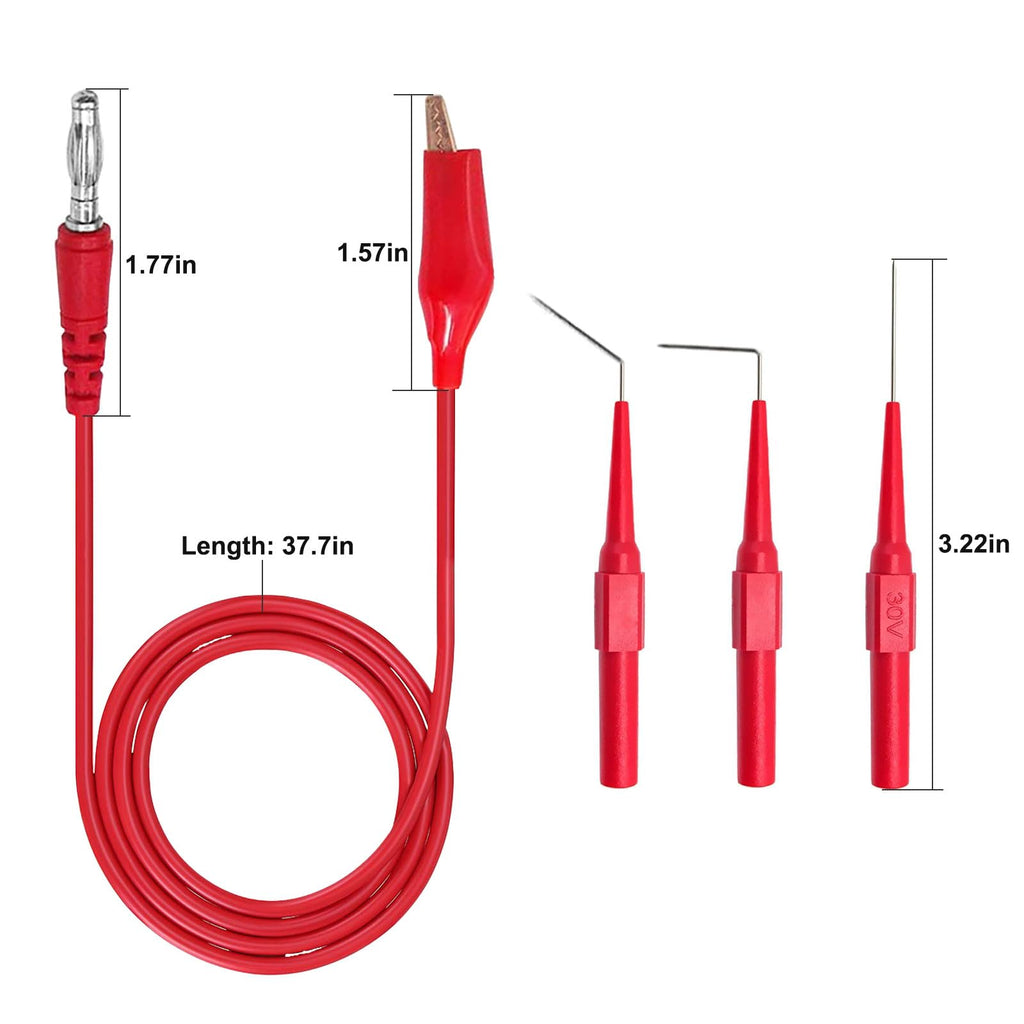 Linkhood 21PCS Back Probe Kit, Banana Plug to Copper Alligator Clip Automotive Test Leads Set, Insulation Wire Piercing Probes, Test Wires for Car Repairing Diagnostic Circuit Testing (20)