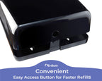 Commercial Paper Towel Dispenser Wall Mount, Holds 500 Multifold, Trifold, Z Fold, C Fold Hand Towels for Bathroom/Restroom, Office, Shop, or Home (Black)