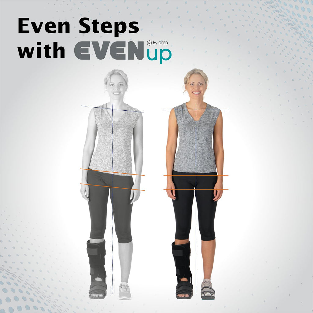 EVENup - Shoe Lift for Walking Boot I Adult Size X-Large I Shoe Balancer for Use with Fracture Boots or Leg Length Discrepancy I 3 Adjustable Heights for Gait Improvement I Shoe Leveler, Shoe Riser