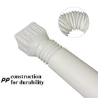2 Pack Flexible Rain Gutter Downspout Extensions,Drain Downspout Extender,Gutter Extension Flexible,Down Spout Drain Extension Pipes,Extendable from 21 to 60 Inches (White)