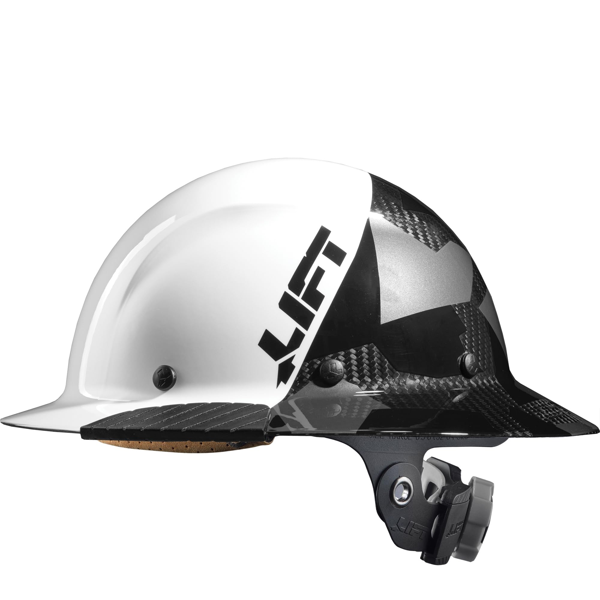 LIFT Safety HDF50C-20CK DAX Carbon Fiber Full Brim 50-50, White/Black Camo