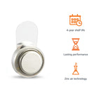 Amazon Basics 60-Pack Hearing Aid Size 312 Zinc-Air Batteries, 1.45 Volt, Brown Tab, 4-Year Shelf Life, Child-Safe Package (Use Scissors to Open)