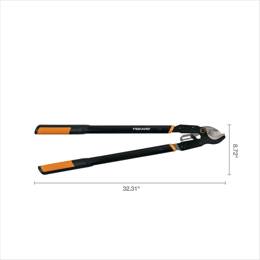 Fiskars 32" Ratchet Drive Garden Anvil Loppers, 2" Cut Capacity