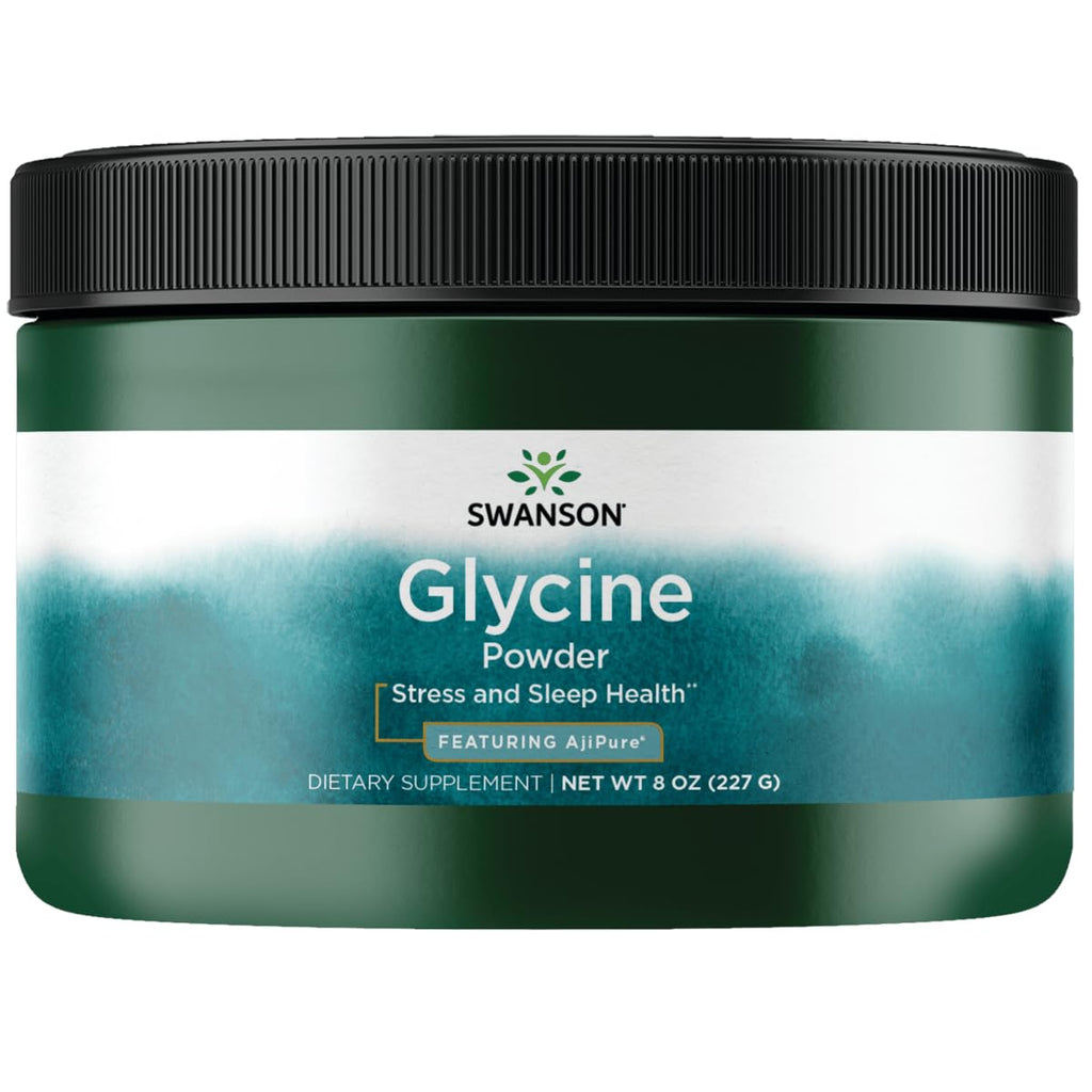 Swanson Amino Acid Ajipure Glycine Powder Pharmaceutical Grade 8 Ounce (227 g) Pwdr