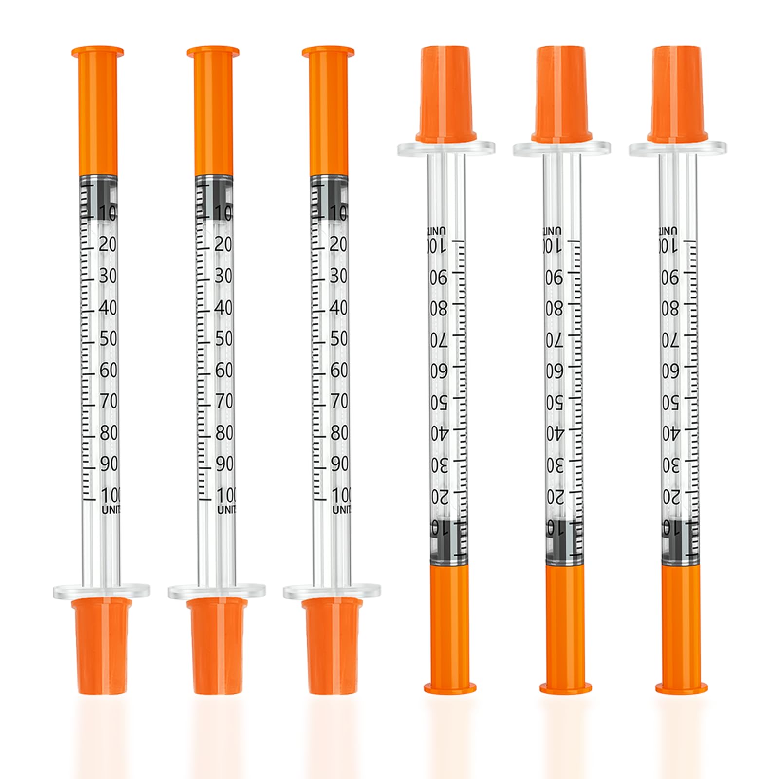 1cc U-100 Jeringa, 1ml 31G 1/2"(12.7mm) Individually Wrapped, Box of 100
