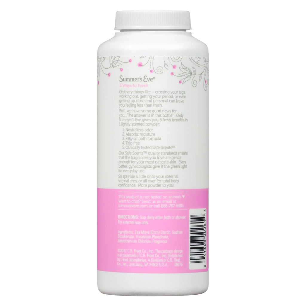 Summer's Eve Island Splash Body Powder for Women with Talc-Free, Odor-Neutralizing and Moisture-Absorbing Formula, 8 Oz, Pack of 3