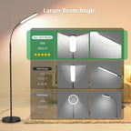 Yikuneng Dimmable LED Floor Lamp, Super Bright Reading Lamps Floor Standing lamp with Remote & Touch Control, Stepless Dimming & 2700K-6500K Color Temperature, for Living Room Bedroom Office, 2 Pack