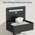 FORIOUS Toilet Paper Holder with Shelf, Wall-Mounted Modern Wipes Dispenser