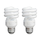 Xtricity Compact Fluorescent Light Bulbs T2 Spiral, E26 Base (2 Pack)