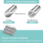 925 Sterling Silver Rope Chain 2.5mm Silver Chain Necklace for Men Women24