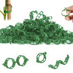 FXOICMI Plant Support Clips, Plastic Garden Fixing Clips for Climbing Plants Tomato Grape Vines, Greenhouse Garden Clips to Keep Plants Upright & Healthy (100, Green)
