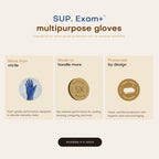 SUP Nitrile Exam Gloves, Powder-Free Latex-Free Food Safe Disposable Glove for Medical Lab Cooking Cleaning, Med Blue 1000 Ct (X-Large)