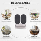 Reusable Large Furniture Movers Sliders for Carpet and Hardwood Floors-8 Pack 9-1/2" Oval Moving Pads Protector for Heavy Duty Sofa Bed Table Desk,Quickly and Easily Move Any Item, Beige