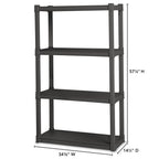 Sterilite 3-Pack 4 Shelf Unit, Heavy-Duty Shelving Storage and Utility Rack - Standing Plastic Organizer Shelves for Kitchen, Bathroom, and Garage