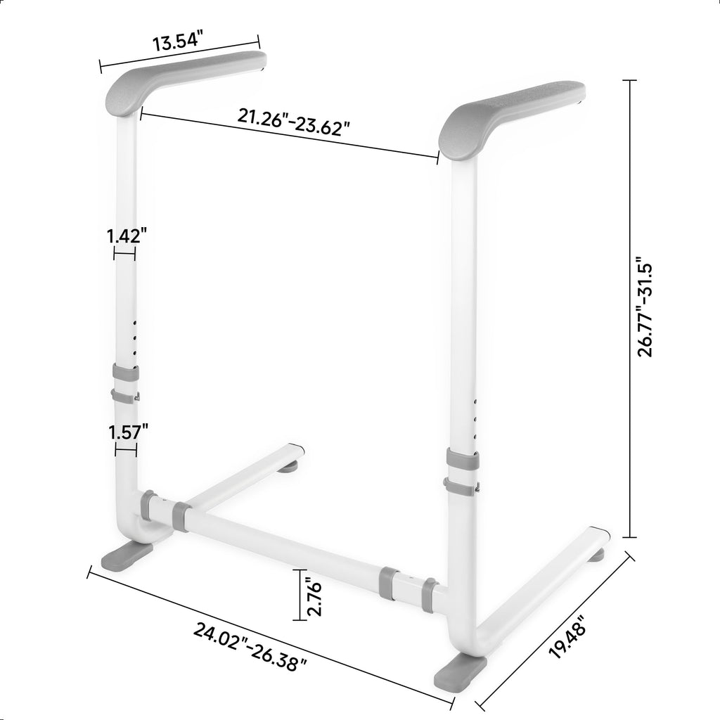 Bogural Couch Stand Assist with Handrails, Width and Height Adjustable Stand Assist Aid for Elderly, Up to 400 LBS, Sofa and Chair Lift Assist Devices for Seniors, Disabled and Patients, Gray