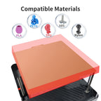 IdeaFormer-3D Smooth+Textured X2D P2S P1S PEI Build Plate Print Bed 257x257mm, Double Sided PEI Spring Steel Sheet Flexible for Bambu Lab X2D/X1/X1C/P1P/P1S/P2S/A1