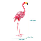 QNGCOLRCY Garden Statues Flamingo Sculptures Metal Yard Art, Pink Bird Art Outdoor Backyard Decor Patio Lawn Porch Ornament Flamingo Yard Decoration (Pink with White)