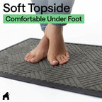 GORILLA GRIP WeatherMAX Door Mat, Indoor and Outdoor Use, Gray Diamond