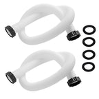 2-Pack 1.5-Inch Diameter Pool Hoses, 59-Inch Replacement Hoses Compatible with Above Ground Pool Pumps, Fits 1500 to 2500 GPH Filter Pumps, Sand & Saltwater System