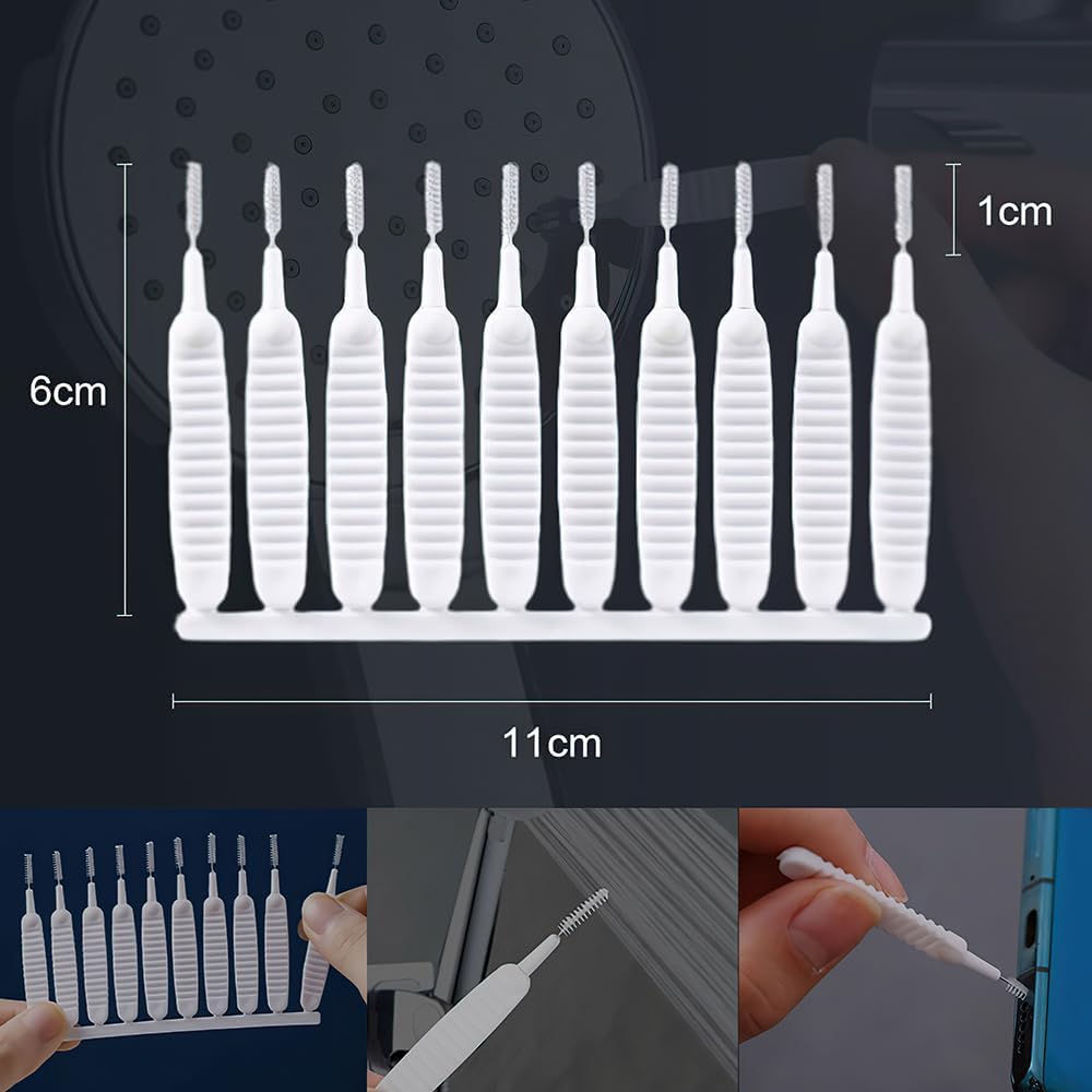 Upgrade Shower Head Cleaning Brush, Gap Hole Anti-Clogging Cleaning Brush, Shower Head Cleaner Picks Brush Tiny Cleaning Brush for Shower Head, Multifunction Shower Head Cleaning Brushes (20PCS)
