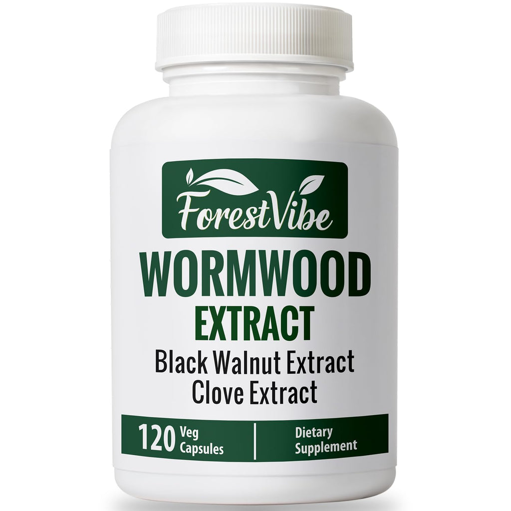 ForestVibe Wormwood Complex with Black Walnut & Clove, 3-in-1 Herbal Blend, Sweet Wormwood Extract Capsules, 120 Vegan Capsules, 2 Month Supply, Non-GMO & Gluten Free Supplement