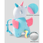 Baby Walker Head Protector Toddler Adjustable Baby Head Protection Backpack Wear Safety Pad (Yellow Elk)