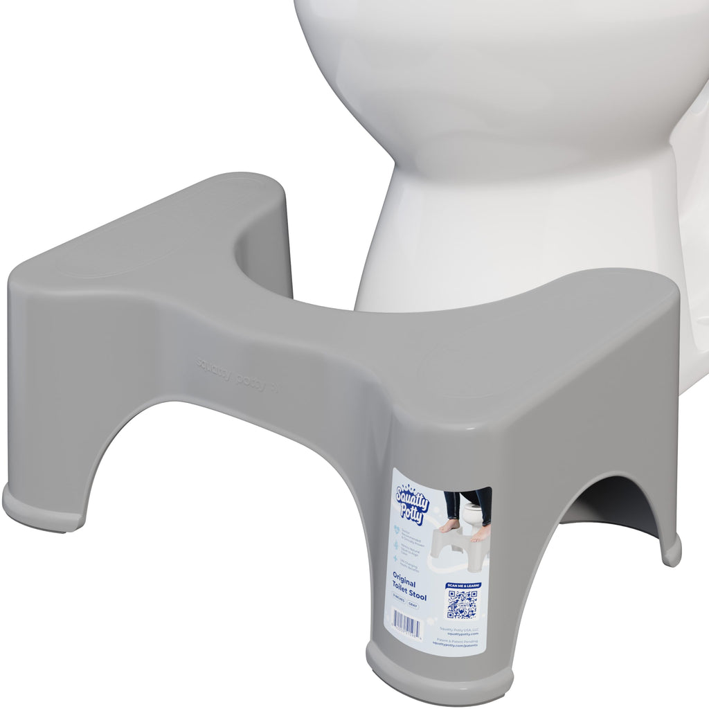 Squatty Potty The Original Bathroom Toilet Stool Height, Grey, 9 Inch