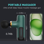 YAEIY Mini Massage Gun, Portable Massage Gun for Deep Tissue Muscle, Handheld Small Massage Gun, Compact Powerful Massager with Case for Travel, Athletes,Office Gifts, Black