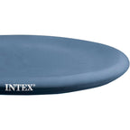 Intex 28026E UV Resistant Deluxe Debris Pool Cover for 13-Foot Intex Easy Set Above Ground Swimming Pool, Vinyl Round Cover with Drain Holes and Nylon Tie-Down Ropes, Blue