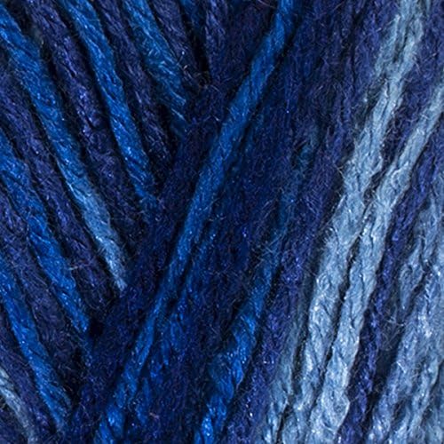 Red Heart with Love Deep Blues E400-1937 (3-Skeins - Same Dye Lot) Worsted Medium #4 Acrylic Yarn for Crocheting and Knitting with Project Bag