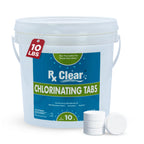 Rx Clear 3" Inch Chlorine Tabs | 10 Pounds | Individual Stabilized Chlorinating Tablets for Sanitizing Swimming Pools | Long Lasting, Slow Dissolving, and UV Protected