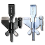 Original Trustella Heavy-Duty Portable Door Lock with Stainless Steel Build. Perfect for Home, Travel, Hotels, and Apartments for Inward-Opening Doors with a 2 mm Gap. (Silver/Black)