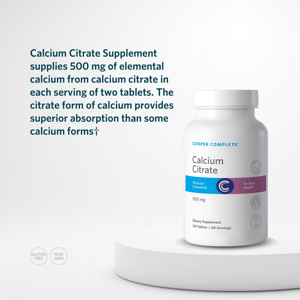 Cooper Complete - Calcium Citrate Supplement - 500 mg - 120 Tablets Pack of 1