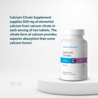 Cooper Complete - Calcium Citrate Supplement - 500 mg - 120 Tablets Pack of 1
