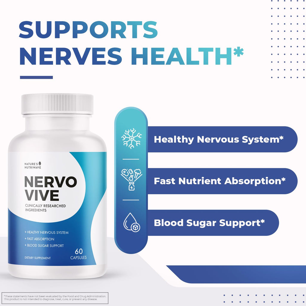 Nervovive – Botanical Capsules, USA Made – 60 Ct, 6 Month Supply