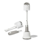 OXO Tot Baby Bottle Brush with Nipple Cleaner and Stand, Gray 2-Pack