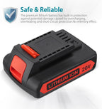 ORHFS LBXR20 20V 4.0Ah Replacement for Black and Decker 20V Lithium Battery Max LB20 LBX20 LBXR20-OPE LBXR2020-OPE LBXR20B-2 20-Volt Max Tools Cordless Power Tool