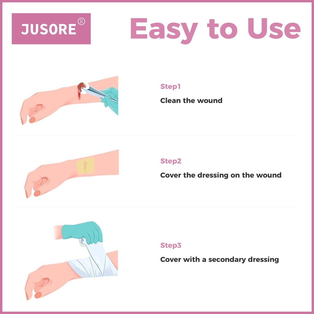 JUSORE Xeroform Petrolatum Dressing - FSA-HSA, 5"x9" Medical Non Stick