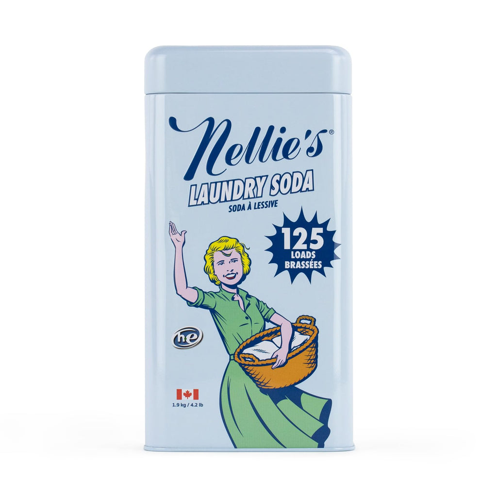Nellie’s Laundry Soda 125 Loads – Laundry Powder Detergent – 4 Ingredients – No Residue – HE & Septic Safe – Made in Canada