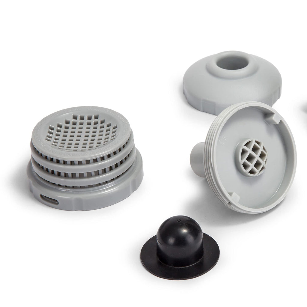 Intex 25022E Above Ground Swimming Pool Water Jet Connector Replacement Part Kit with Strainers, Nozzles, and Plugs with 1.25 Inch Fittings